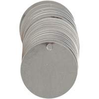 Blank Write-On Valve Tags, Stainless Steel, 2" dia SX856 | Duraquip Inc