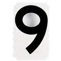 Étiquettes de lettres et chiffres gothiques individuels Quick-Align<sup>MD</sup>, 9, 4" h, Noir SZ987 | Duraquip Inc