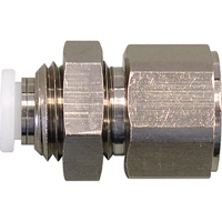 Raccord de cloison femelle filet&eacute;e Topfit, 1/4" dia., Polym&egrave;re Duraquip Inc