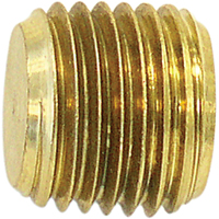 Bouchon de tuyau (t&ecirc;te hexagonale frais&eacute;e), 1/8" dia., Laiton Duraquip Inc