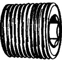 Bouchon de tuyau (t&ecirc;te hexagonale frais&eacute;e), 1/8" dia., Laiton Duraquip Inc