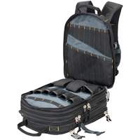 Sacs &agrave; dos pour outils &agrave; 75 pochettes, 13" lo x 17-1/2" la, Noir, Nylon Duraquip Inc