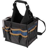 Large Electrical & Maintenance Tool Carrier, Polyester, 23 Pockets, Black Duraquip Inc