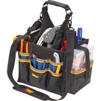 Large Electrical & Maintenance Tool Carrier, Polyester, 23 Pockets, Black Duraquip Inc