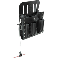 Tool Pouches, Multiple Tool Holder, Leather, 10 Pockets Duraquip Inc