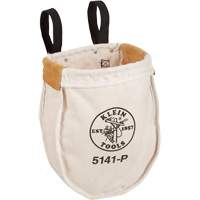 Utility tool Bag with Loop Connection, Canvas, 2 Pockets, Beige/Black Duraquip Inc