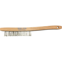 Brosses de nettoyage &agrave; manche recourb&eacute;, Acier inoxydable, 3 x 19 rangs de fils, Longueur 14" Duraquip Inc