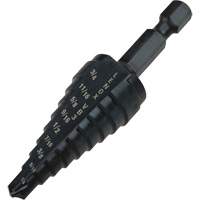 #3 Step Drill Bit, 1/4" - 3/4" , 1/16" Increments, High Speed Steel Duraquip Inc