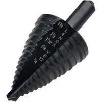 #12 Step Drill Bit, 7/8" - 1-3/8" , 3/8" Increments, High Speed Steel Duraquip Inc