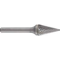 AllSteel Conical Shape Carbide Burr, SM-5, 1/2" Dia., 1/4" Shank, 7/8" Depth of Cut Duraquip Inc