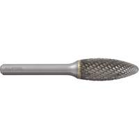 AllSteel Flame Shape Carbide Burr, SH-5, 1/2" Dia., 1/4" Shank, 1-1/4" Depth of Cut Duraquip Inc