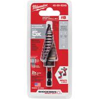 #8 Shockwave Impact Duty Step Drill Bit, 1/2" - 1" , 1/16" Increments, Titanium Duraquip Inc
