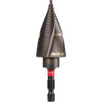 #9 Shockwave Impact Duty Step Drill Bit, 7/8" - 1-1/8" , 1/4" Increments, Titanium Duraquip Inc