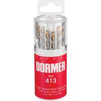 Jobber Drill Bit Set, 13 Pieces, High Speed Steel Duraquip Inc