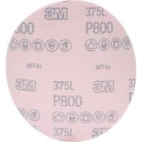 Hookit 375L Film Disc, 6" Dia., P800 Grit, Aluminum Oxide Duraquip Inc