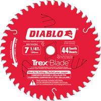 Lame de scie &agrave; d&eacute;couper Trex Blade, 7-1/4", 44 dents, Pour Plastique/Plastique Duraquip Inc