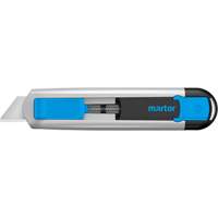 Secunorm 525 Retractable Safety Knife with Blunt Tip Blade, 18 mm, Aluminum Handle Duraquip Inc