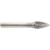 Tree Shape Pointed End Carbide Shipyard Bur, SG-3, 3/8" Dia., 1/4" Shank, 3/4" Depth of Cut Duraquip Inc
