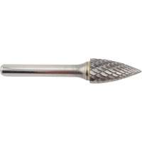 Tree Shape Pointed End Carbide Shipyard Bur, SG-5, 1/2" Dia., 1/4" Shank, 1" Depth of Cut Duraquip Inc