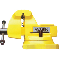 High Vis Safety Vise, 5" Jaw Width, 3-3/4" Throat Depth Duraquip Inc