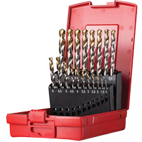 Jobber Length Drill Set, 19 Pieces, High Speed Steel Duraquip Inc