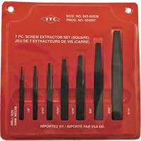 ISE-7 7-Piece Square Screw Extractor Set, For Screw Size 1/8" - 9/16" Duraquip Inc