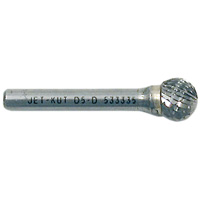 Jet-Kut&reg; Ball Shape Bur, 1/4" Dia., 1/4" Shank, 7/32" Depth of Cut Duraquip Inc