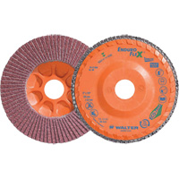 Disque &agrave; lamelles Stainless Enduro-Flex, 5" x 5", Type 27, Grain 40, Alumine de zirconium Duraquip Inc