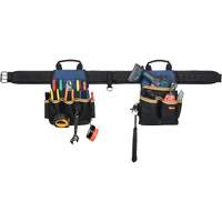 20 Pocket Tool Belt Combo, Polyester, Black Duraquip Inc