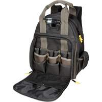 Sacs &agrave; dos pour outils Techgear &agrave; 53 pochettes, 16" lo x 13-1/4" la, Noir, Polyester Duraquip Inc