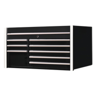 RX Series Tool Chest, 41" W, 8 Drawers, Black Duraquip Inc
