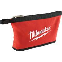 Zipper Pouch, Canvas, 1 Pockets, Black/Red Duraquip Inc