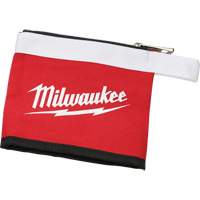 Multi-Size Zipper Pouches - Set of 3, Canvas, 3 Pockets, Black/Red Duraquip Inc