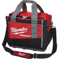 Packout Tool Bag, Ballistic Nylon, 2 Pockets, Black/Red Duraquip Inc