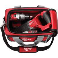 Packout Tool Bag, Ballistic Nylon, 2 Pockets, Black/Red Duraquip Inc