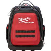 Packout Backpack, 15-3/4" L x 11-4/5" W, Black/Red, Ballistic Duraquip Inc