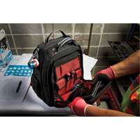 Packout Backpack, 15-3/4" L x 11-4/5" W, Black/Red, Ballistic Duraquip Inc