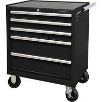 Industrial Tool Cart, 5 Drawers, 27" W x 18-3/4" D x 31-1/2" H, Black Duraquip Inc