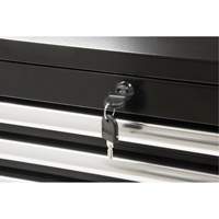 Coffre &agrave; outils industriel, 26" la, 4 tiroirs, Noir Duraquip Inc