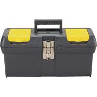2000 Series Tool Box with Tray, 16" W x 7-1/10" D x 8-1/10" H, Black/Yellow Duraquip Inc