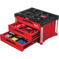Boîte à outils avec 3 tiroirs Packout<sup>MC</sup>, 14-1/3" la x 16-1/3" p x 22-1/5" h, Noir/Rouge TER111 | Duraquip Inc