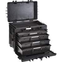 Mobile Tool Chest With Drawers, 4 Drawers, 22-4/5" W x 15" D x 18" H, Black Duraquip Inc