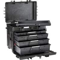 Military Mobile Tool Chest With Drawers, 4 Drawers, 22-4/5" W x 15" D x 18" H, Black Duraquip Inc