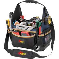 Porte-outils &eacute;lectrique/CHVAC &agrave; base moul&eacute;e, Polyester balistique, 20 pochettes, Noir/Bleu Duraquip Inc