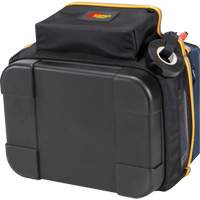 Porte-outils &eacute;lectrique/CHVAC &agrave; base moul&eacute;e, Polyester balistique, 20 pochettes, Noir/Bleu Duraquip Inc