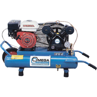 Contractor Series Air Compressors, Gas, 6.6 Gal. (8 US Gal), 125 PSI Duraquip Inc