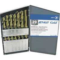 JET-KUT&reg; GOLD Super Premium Drill Bit Set, 29 Pieces, Alloy Steel Duraquip Inc