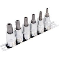 Jeu de douilles &agrave; embout inviolables SS386TB, Torx inviolable, Prise 3/8", 6 mr Duraquip Inc