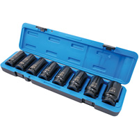 Jeu de douilles SAE &agrave; 6 pans PS834D, 8 Mcx, Chocs, Prise de 3/4", Profond Duraquip Inc