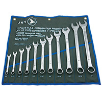 11-Piece SAE Raised Panel Combination Wrench Set, Combination, 11 Pieces, Imperial Duraquip Inc